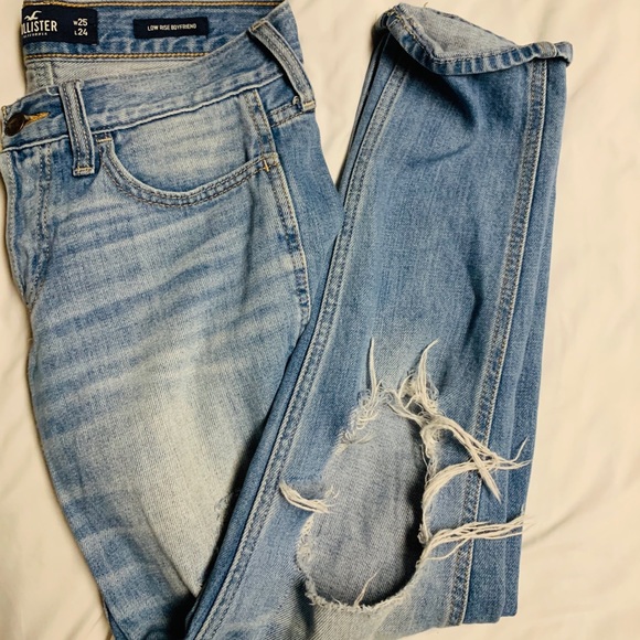 Heavily Distressed Boyfriend Jeans - Picture 1 of 4
